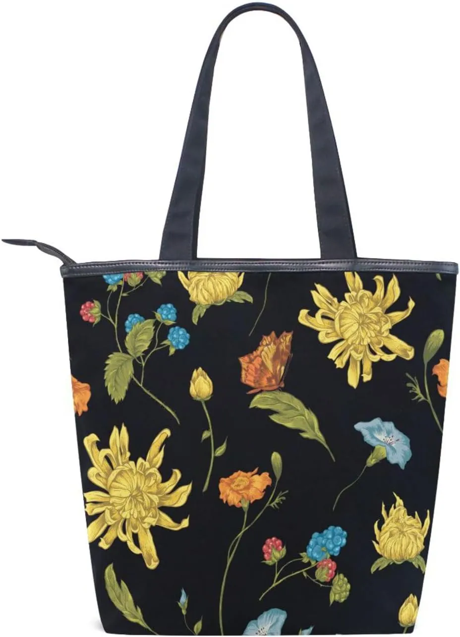 Canvas Tote Bags Purses and Handbags for Women Men Top Handle Ladies Shoulder Bags Multicolored Pattern