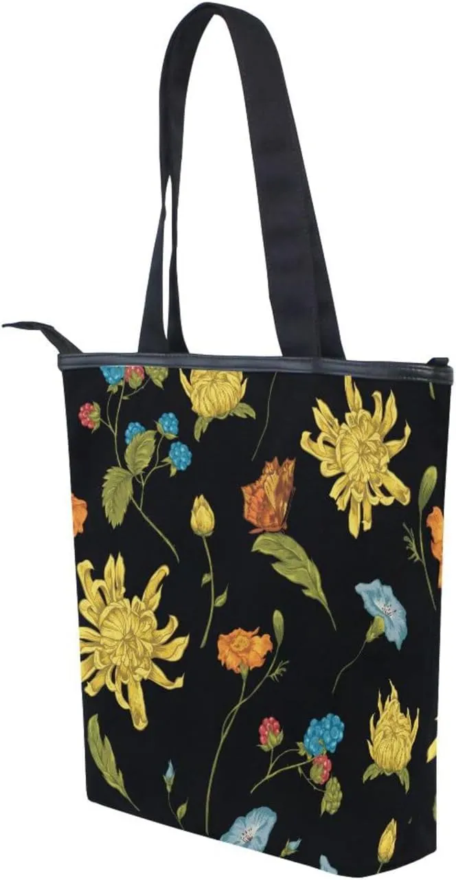 Canvas Tote Bags Purses and Handbags for Women Men Top Handle Ladies Shoulder Bags Multicolored Pattern