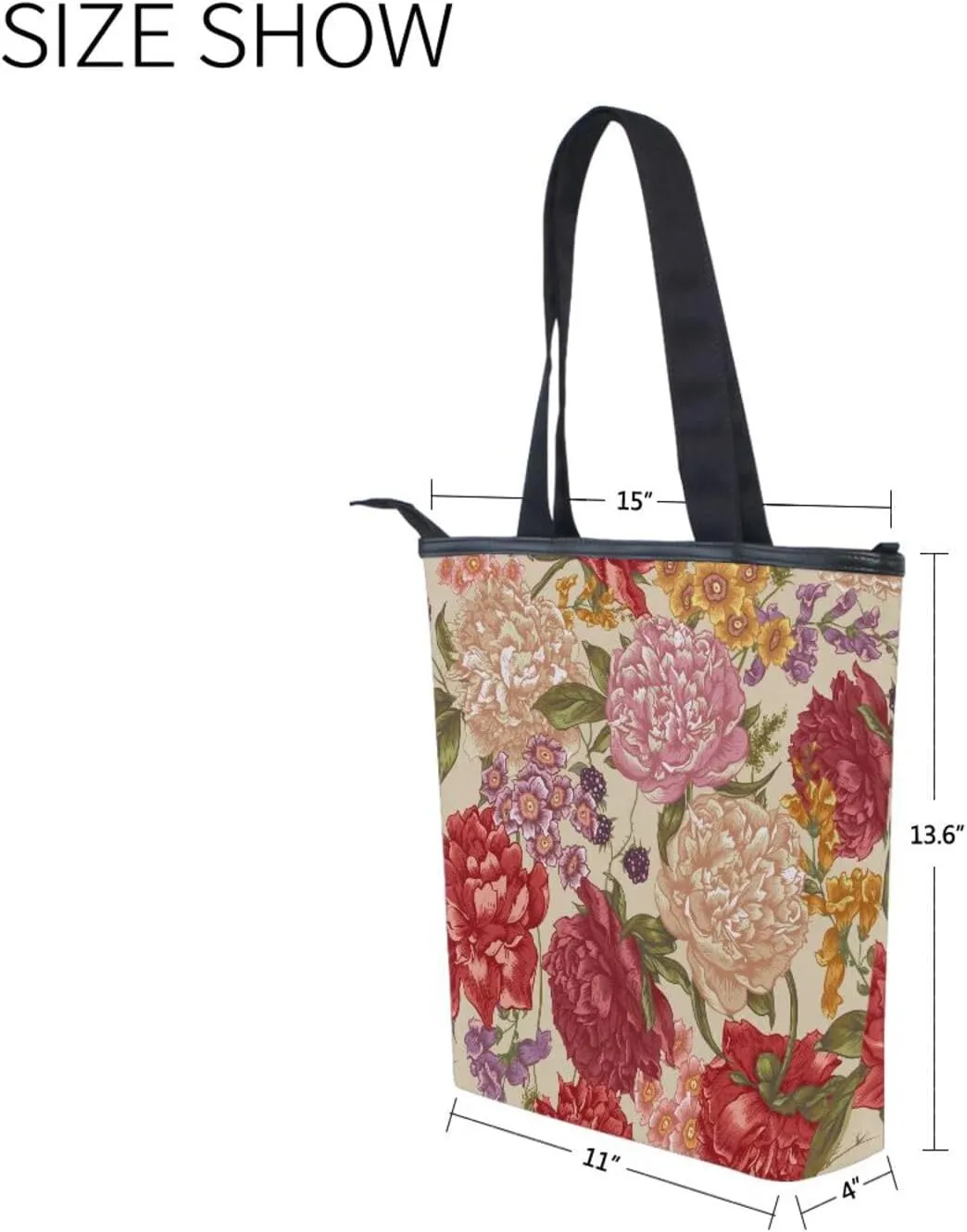 Canvas Tote Bags Purses Handbags for Women Men Top Handle Ladies Shoulder Bags Multicolored Pattern