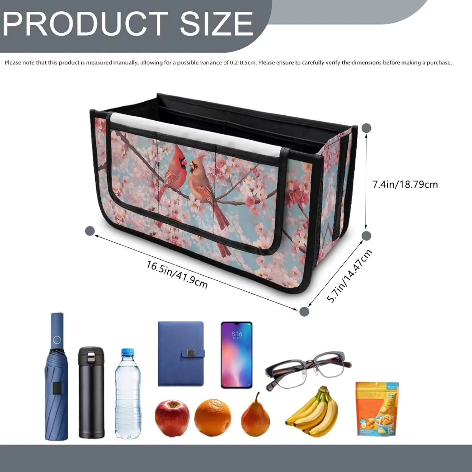 Cardinals Hand-Free Carry Storage Bags for Four Wheel Rollator Waterproof Walker Wheelchair Accessories Bag for Seniors with Pockets