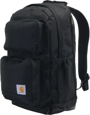 Carhartt 28L Backpack, Durable Pack with Laptop Sleeve and Duravax Abrasion Resistant Base, Everyday Dual Compartment (Black), One Size
