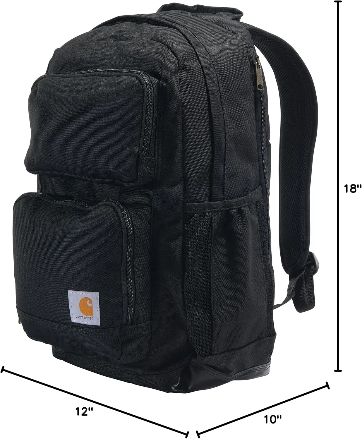 Carhartt 28L Backpack, Durable Pack with Laptop Sleeve and Duravax Abrasion Resistant Base, Everyday Dual Compartment (Black), One Size