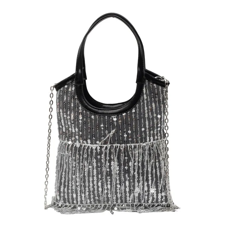 Casual Sequins On-time delivery Chains Patchwork Curated collection Tassel Bags