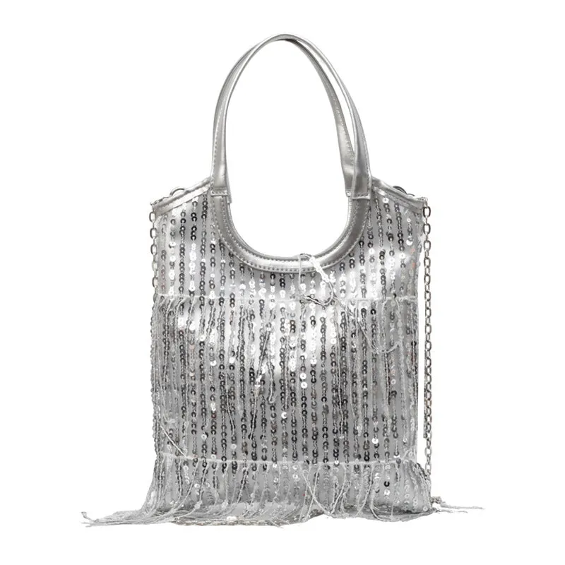 Casual Sequins On-time delivery Chains Patchwork Curated collection Tassel Bags