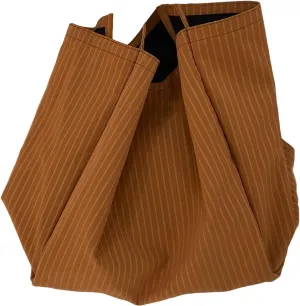 Casual Striped Large Tote Bag for Women Reusable Grocery Shopping Shoulder Bags Beach Work, Brown