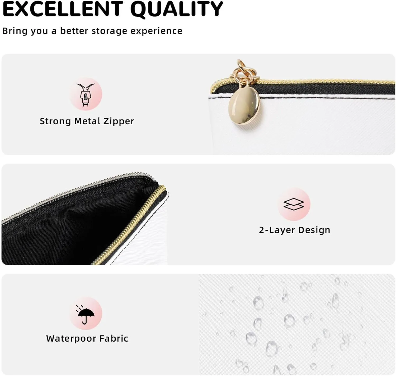 Cat Pattern Cosmetic Bag Travel Makeup Bag Organizer Toiletry Bag with Zipper Storage Pouch Coin Purse Brushes for Women Girls Gifts