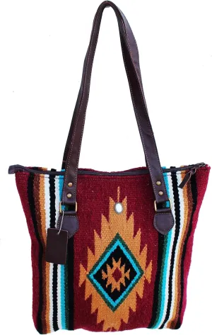 CHALLENGER Women's Western Handwoven Wool Rodeo Cowgirl Handbag Shoulder Purse 103AA06