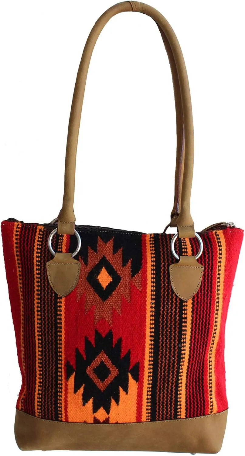 CHALLENGER Women's Western Handwoven Wool Rodeo Cowgirl Handbag Shoulder Purse Tote 10308E