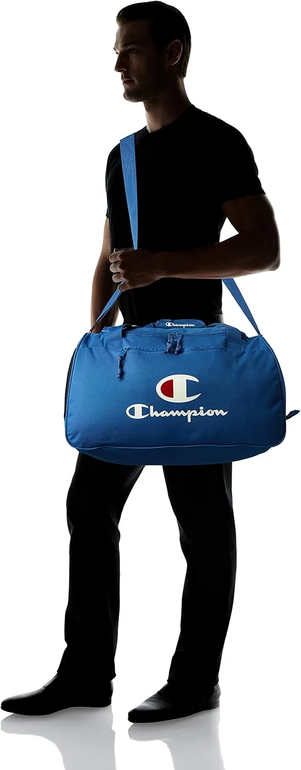 Champion Unisex Adult Champion Logo Duffel Bags, Navy/Red/White, One Size US
