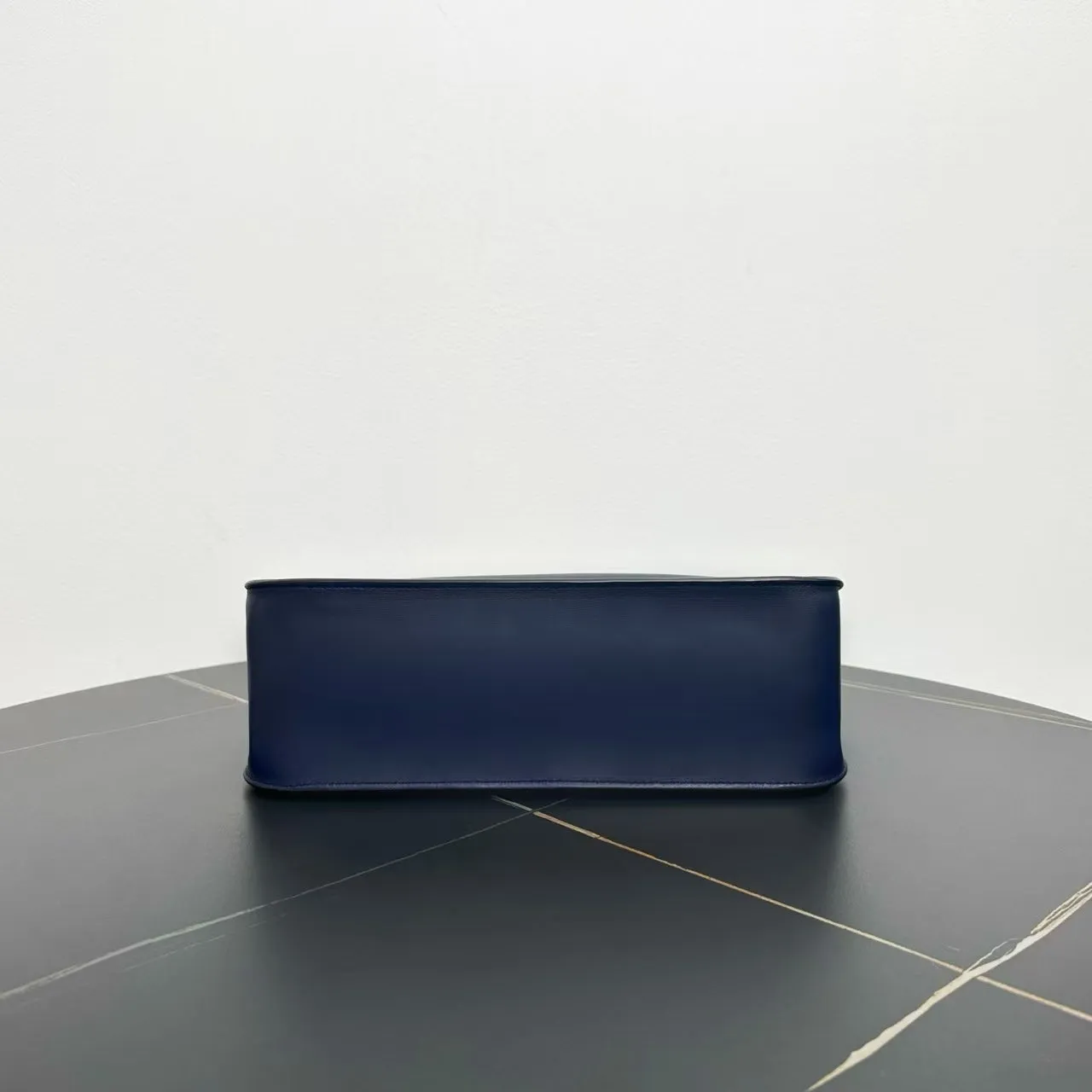 Chanel Classic Navy Leather Shoulder Bag