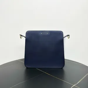 Chanel Classic Navy Leather Shoulder Bag