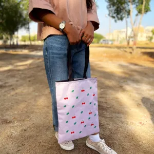 Cherry Pattern Tote Bag