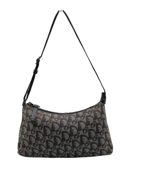 Christian Dior Dark Navy Monogram Trotter Pouch Leather Strap