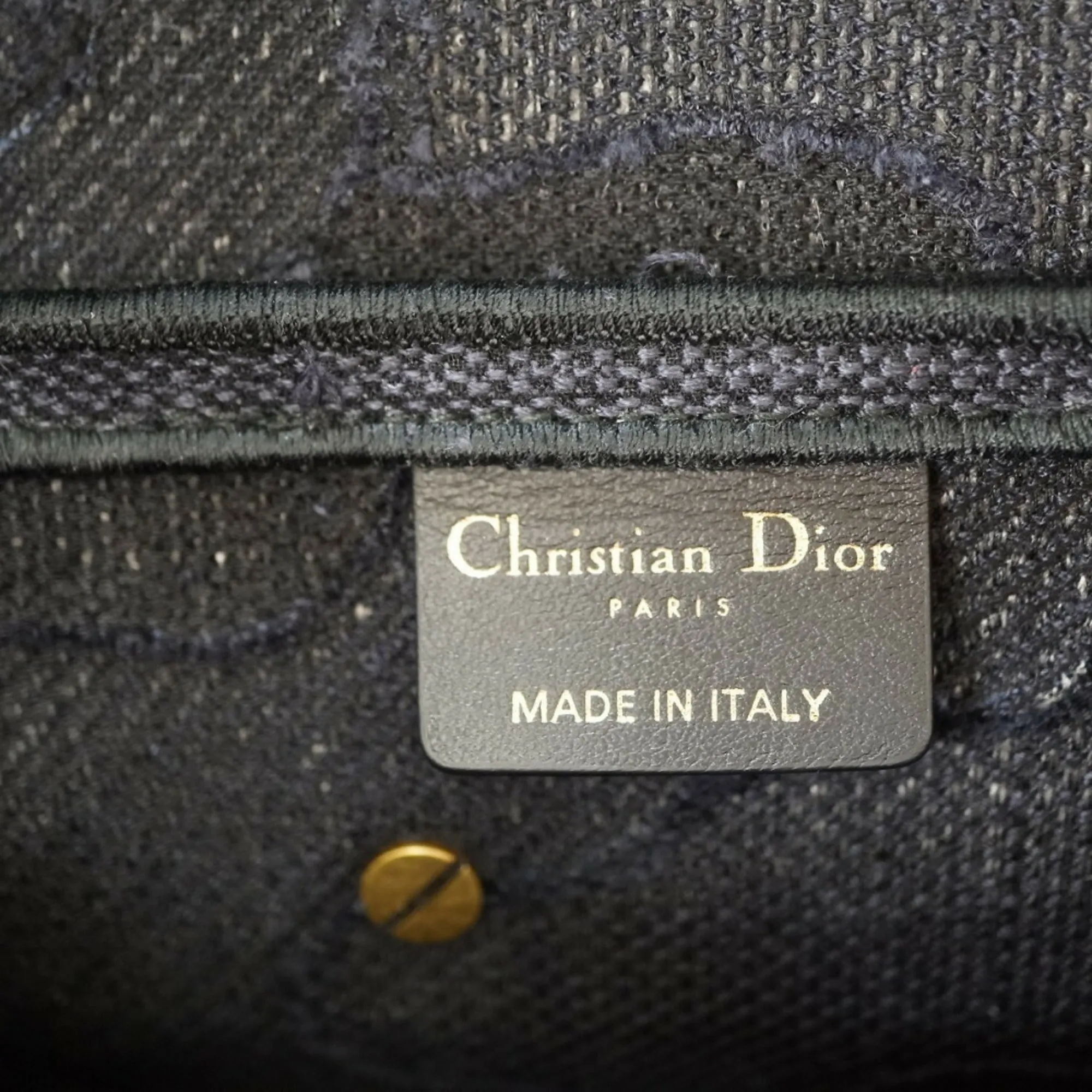 CHRISTIAN DIOR Dior Saddle Camouflage Shoulder Bag Canvas Navy