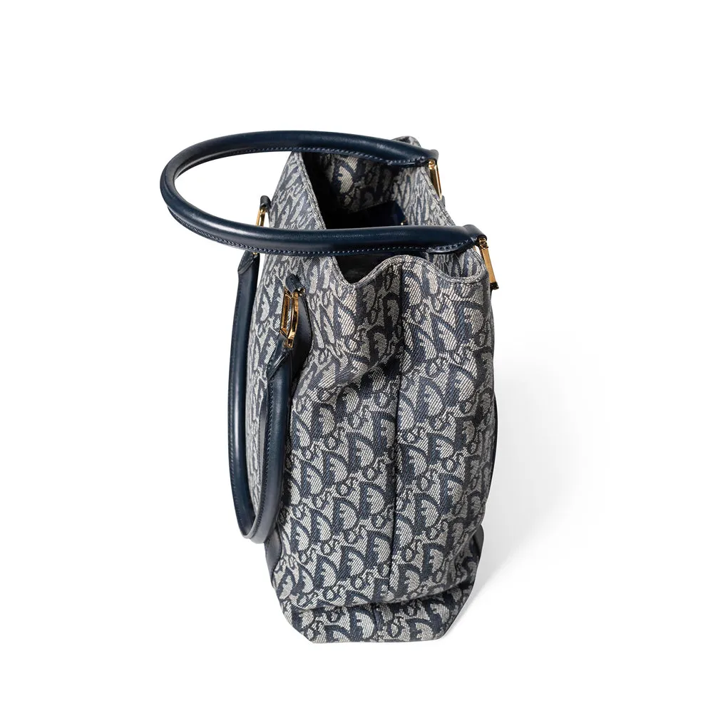 Christian Dior Trotter Tote Bag, Navy