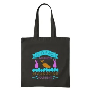 Christian Gifts for True Spiritual Seekers Divine Appreciation and Worship Navy Black Multicolor Canvas Tote Bag
