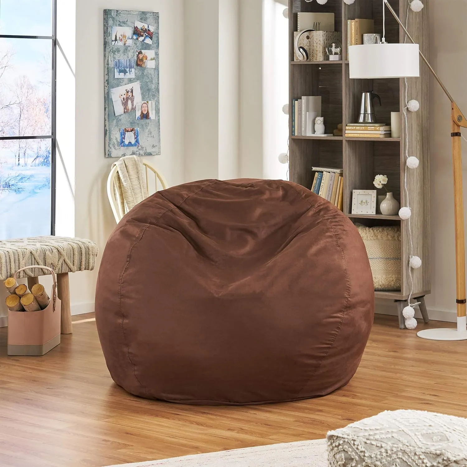 Christopher Knight Home Waldo 5 Foot Bean Bag, 5 Ft, French Roast