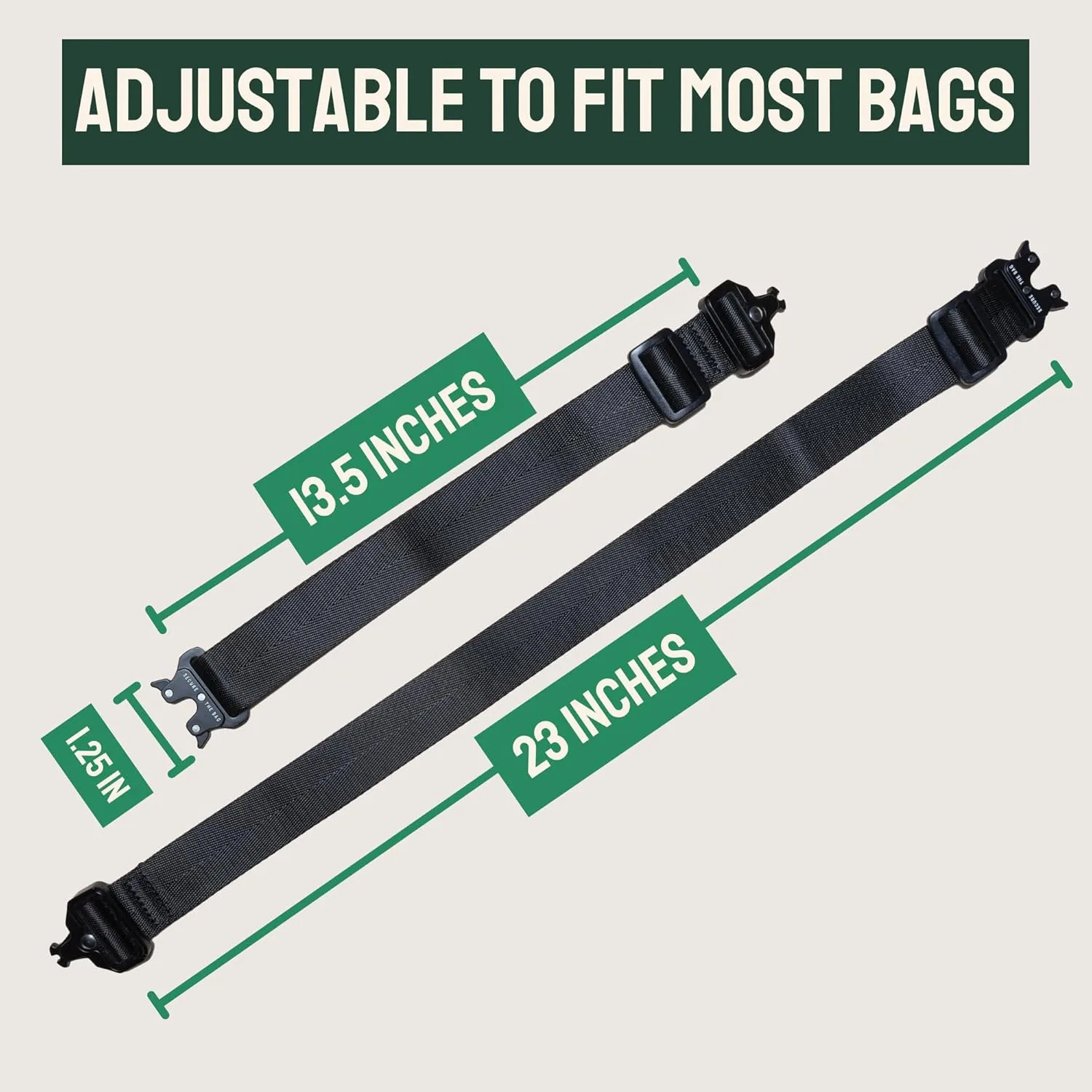 Cincha Add A Bag Luggage Strap Connectors - Connect Multiple Suitcases and Bags - Airport Travel Accessories - As Seen on Shark Tank - 2pcs (Navy)