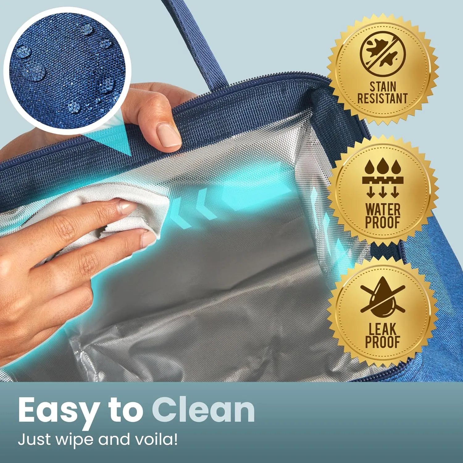 Classic Lunch Bag - Premium Stylish Insulated Lunchbox With BPA Free Lined Interior & Large Capacity - Durable Food Contact Safe Lunch Tote For Work, College & Picnics – Keeps Food Hot or Cold