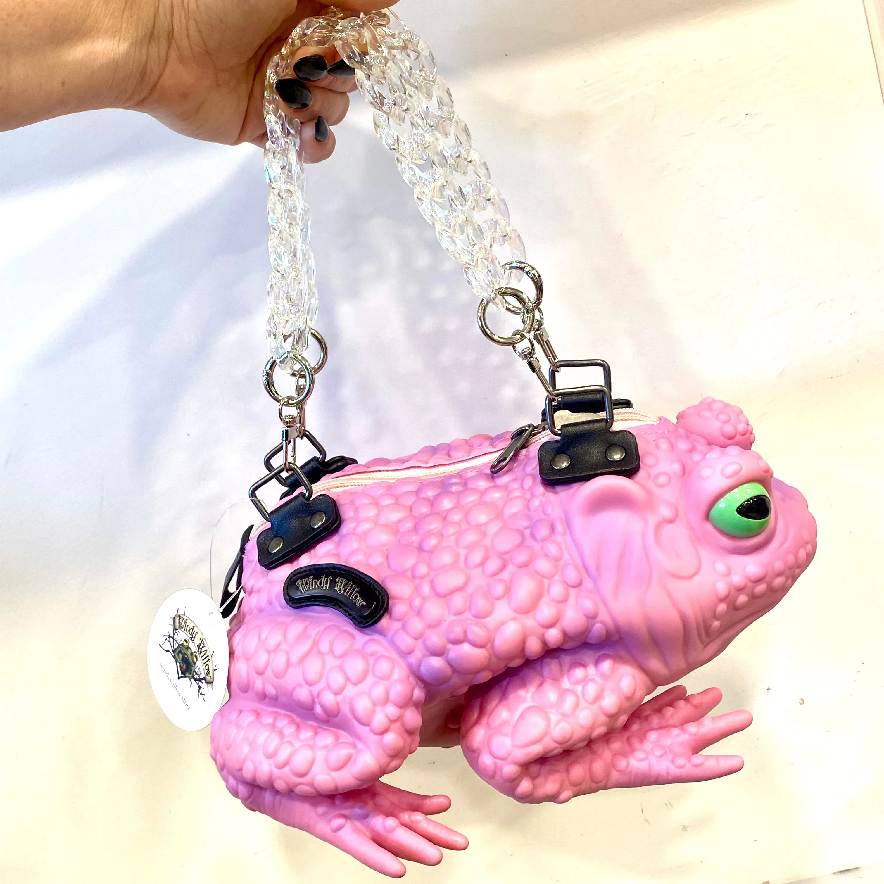 Clear Iridescent Chain Handles