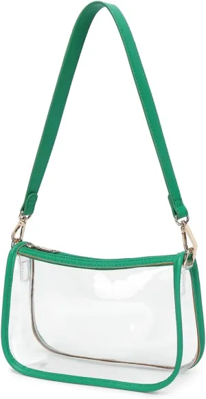 Clear Tote Bag Stadium Approved Clear Purse PVC Handbag Retro Classic Transparent Bag for Concert