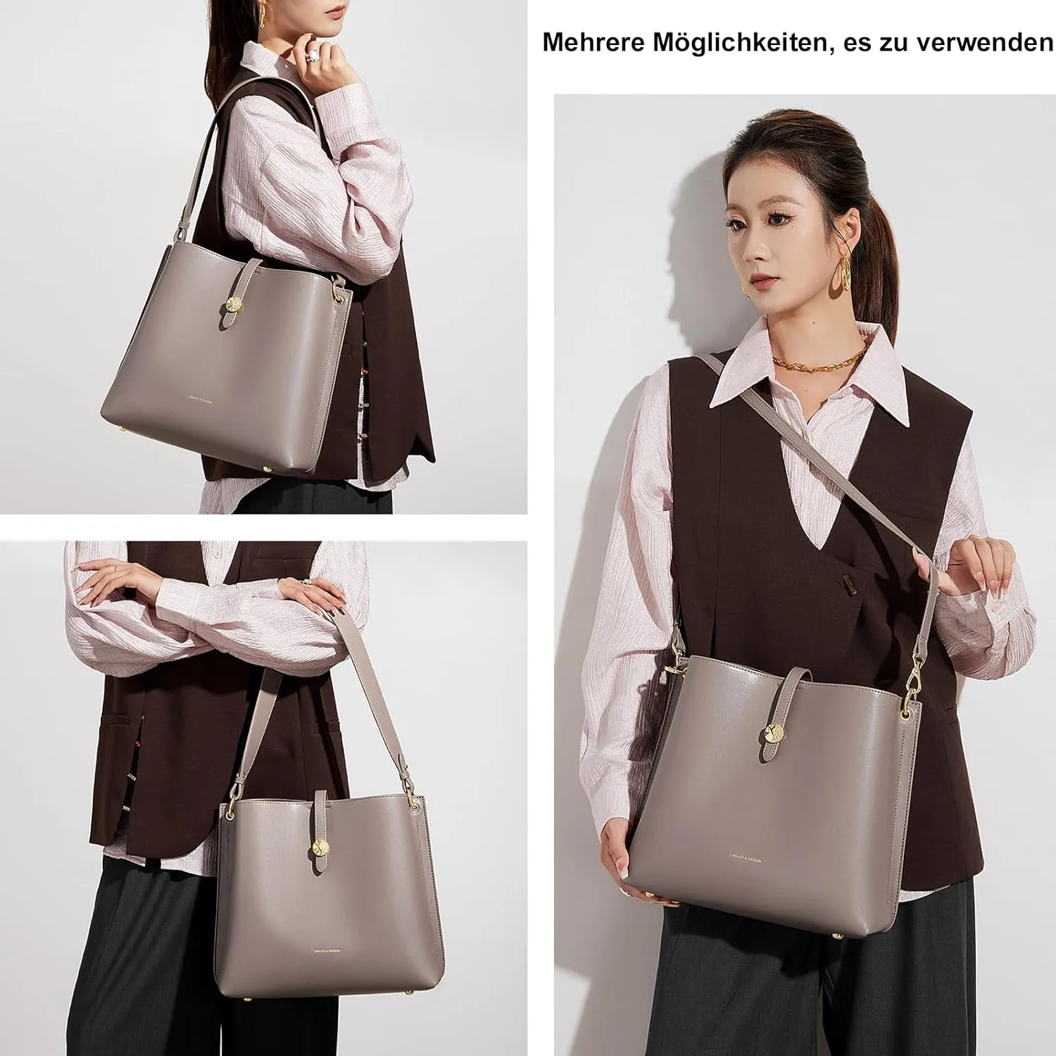 Cnoles Women Genuine Leather Designer Tote Bags Purses And Handbags For Women Fashion Ladies Top Handle Shoulder Satchel Bag
