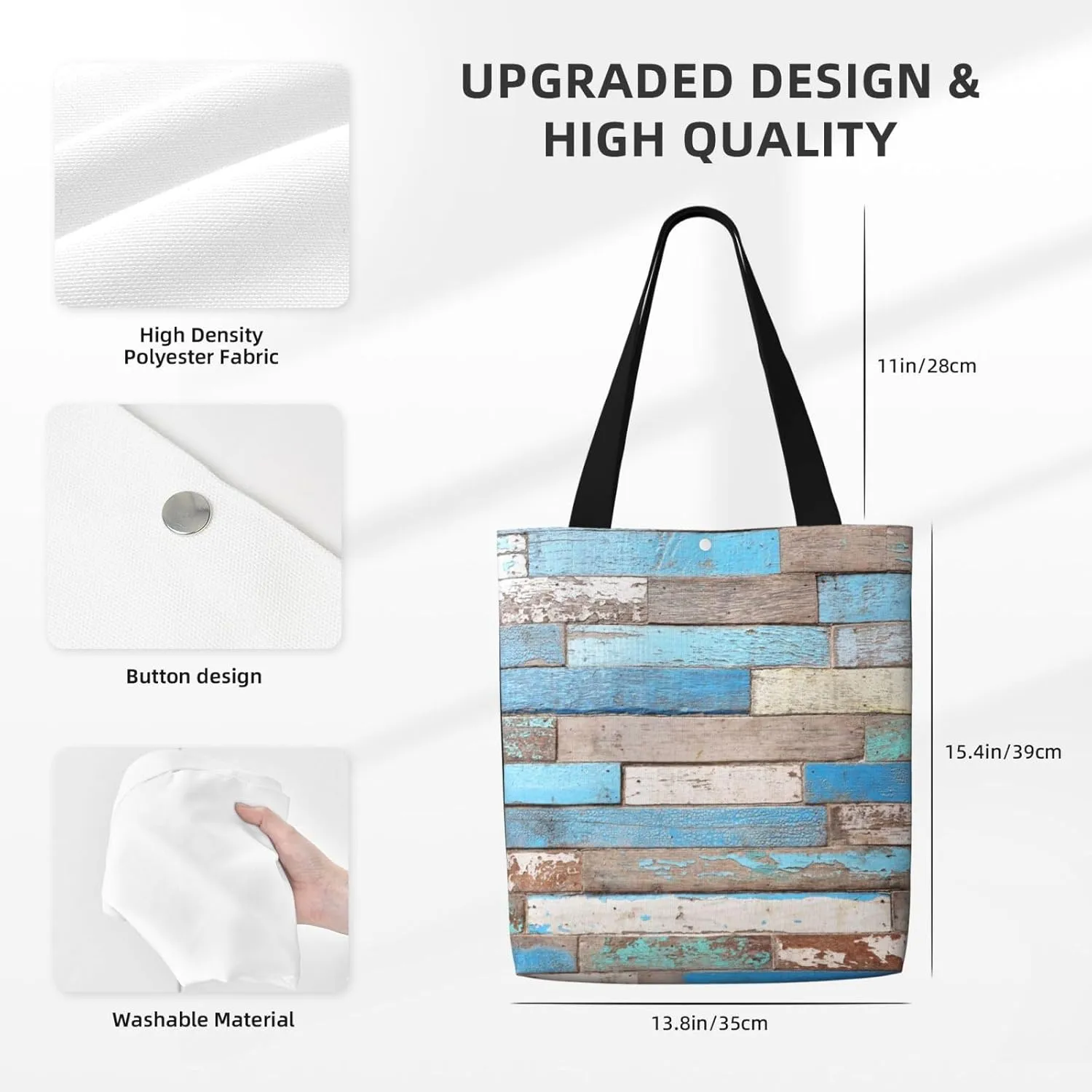 Coffee Brown Pattern Canvas Shoulder Bag Reusable Tote Bag Soft Lightweight Cloth Bags For Women Girls Lady Casual