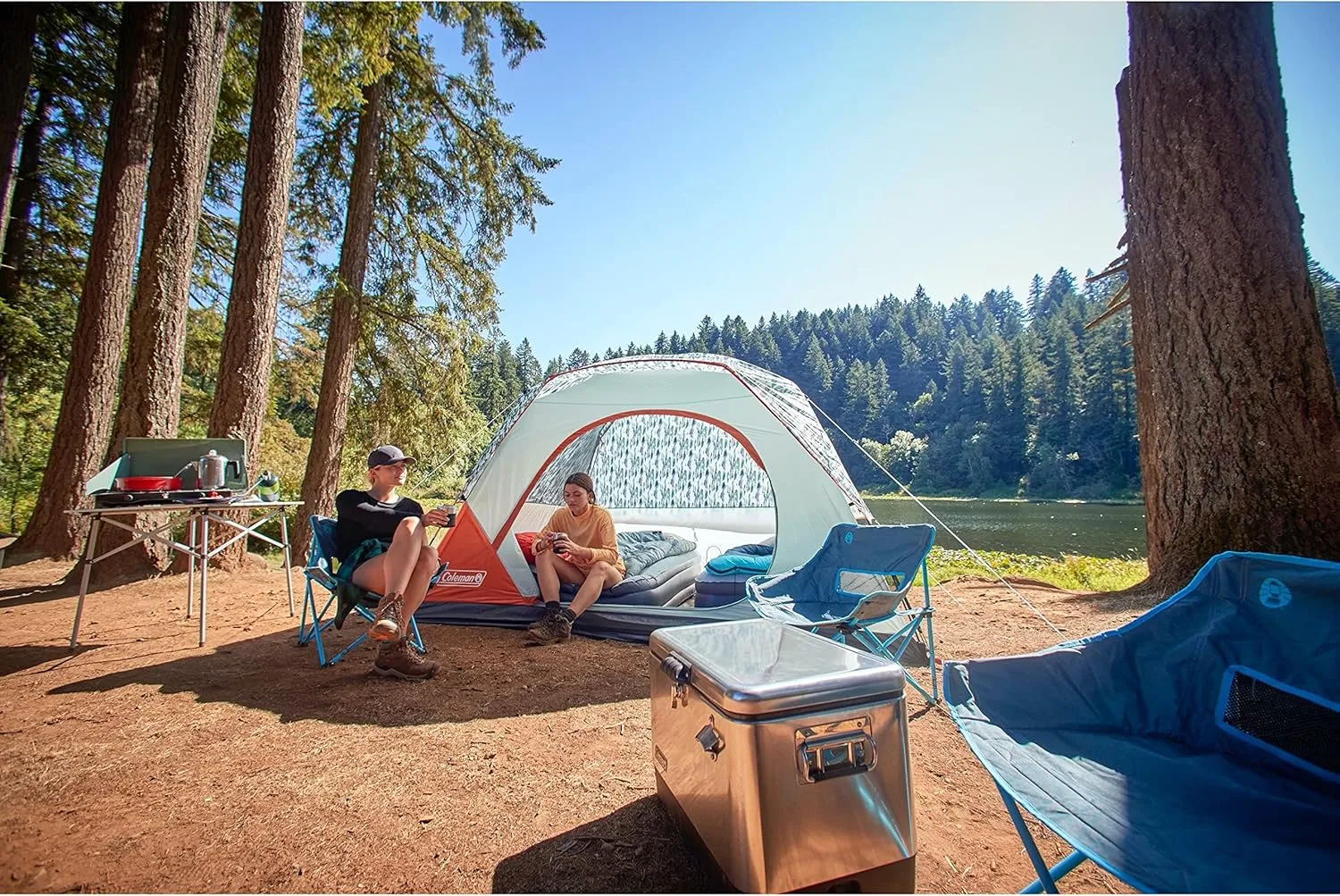 Coleman Skydome Tent with 5 Minute Setup,Weatherproof Tent with Rainfly & Carry Bag, 20% More Headroom Than Traditional Canopies