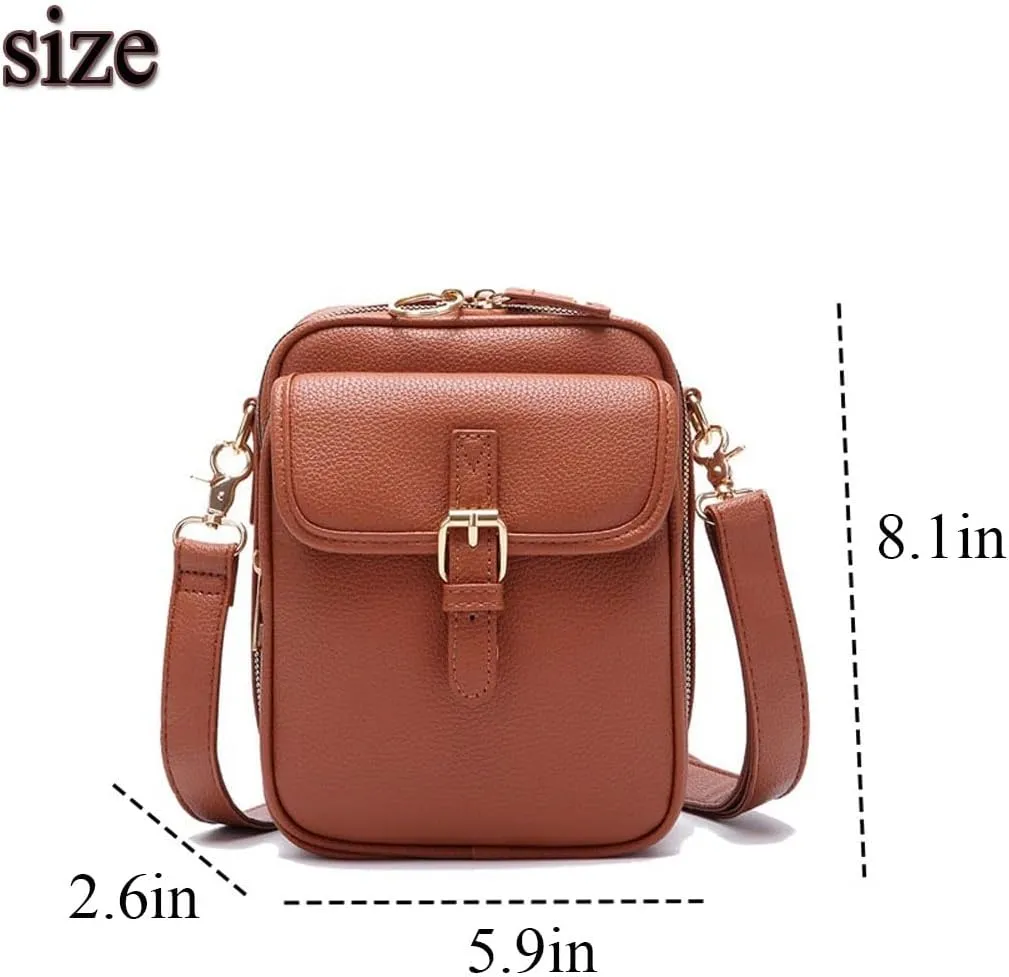 Collaboraten1 Crossbody Leather Bag, Urvashi Crossbody Leather Bag, Premium Vintage Handbag with 10 Card Slots and Zipper