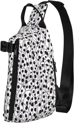 Color Butterfly Printed Pattern Sling Bags Crossbody Sling Backpack Travel Hiking Daypack Chest Bag For Man And Women