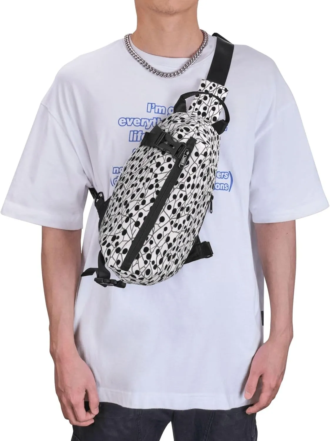Color Butterfly Printed Pattern Sling Bags Crossbody Sling Backpack Travel Hiking Daypack Chest Bag For Man And Women