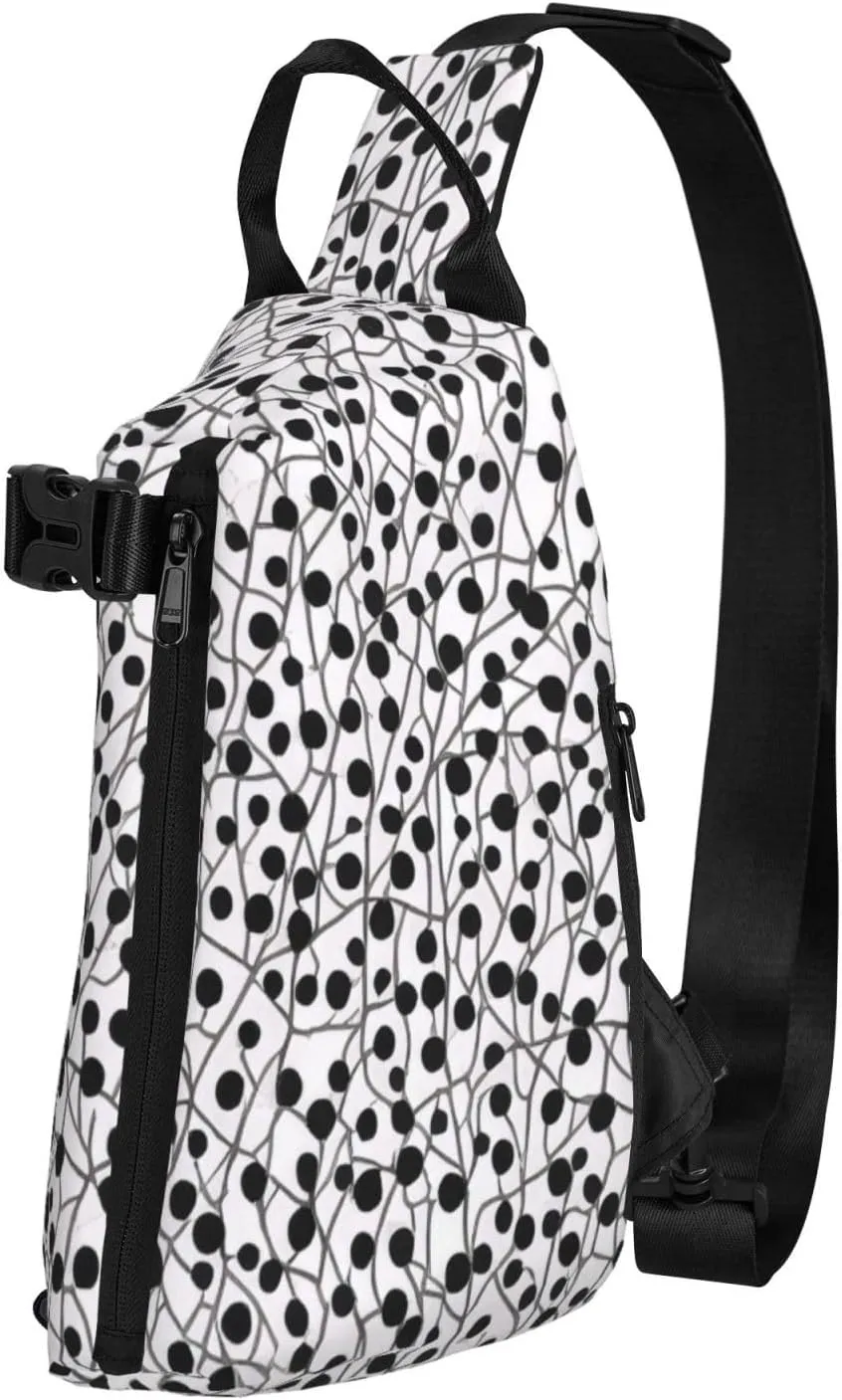 Color Butterfly Printed Pattern Sling Bags Crossbody Sling Backpack Travel Hiking Daypack Chest Bag For Man And Women