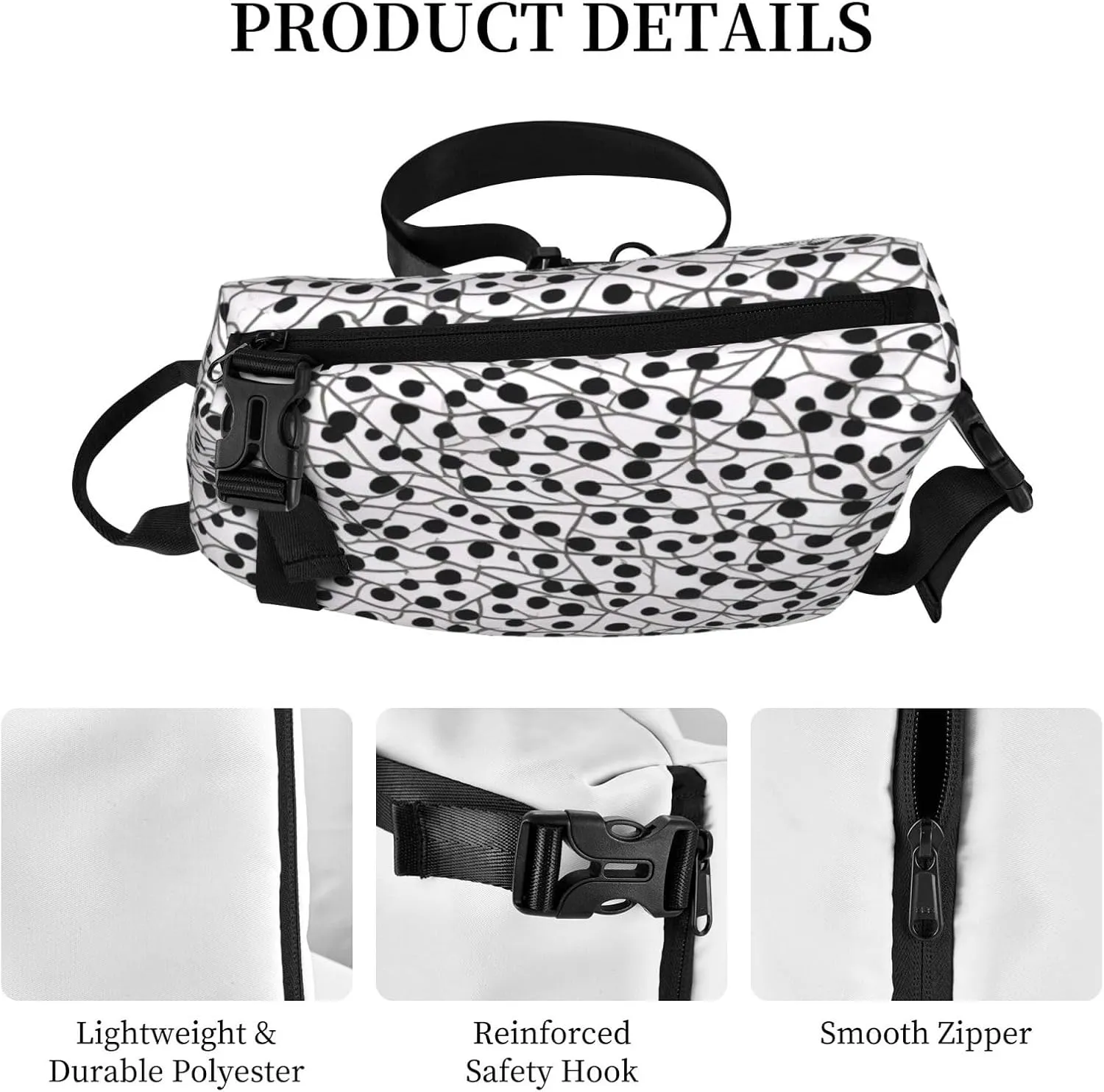 Color Butterfly Printed Pattern Sling Bags Crossbody Sling Backpack Travel Hiking Daypack Chest Bag For Man And Women