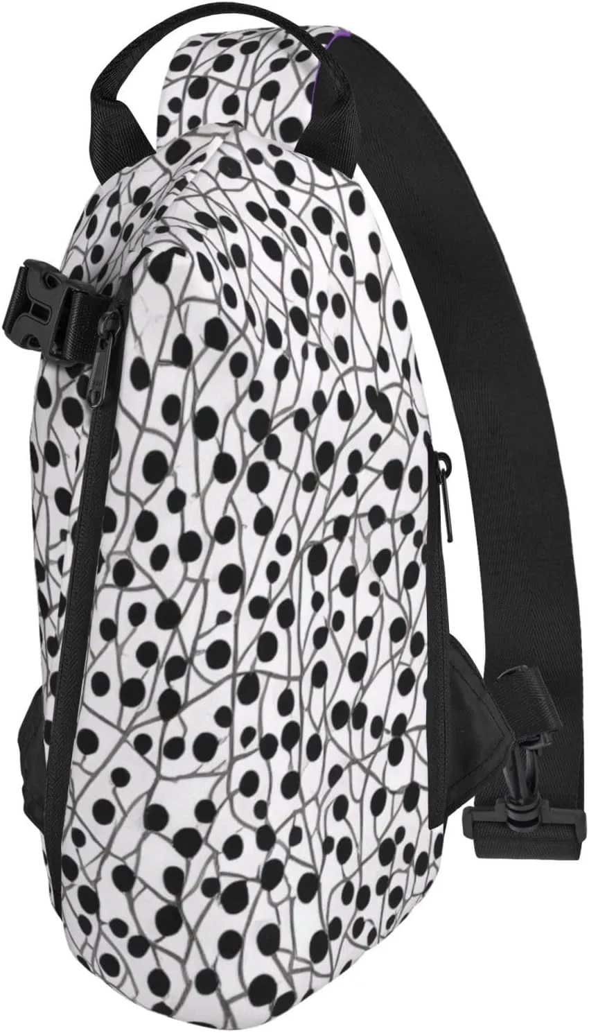 Color Butterfly Printed Pattern Sling Bags Crossbody Sling Backpack Travel Hiking Daypack Chest Bag For Man And Women