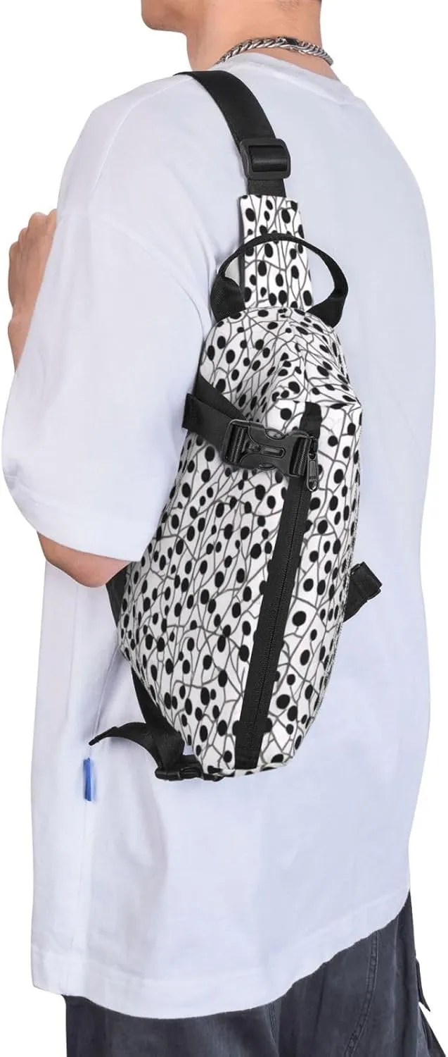 Color Butterfly Printed Pattern Sling Bags Crossbody Sling Backpack Travel Hiking Daypack Chest Bag For Man And Women