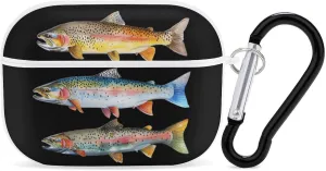 Colorful Trout Funny Hard Case Compatible with Airpods Pro Earbuds Headset Cover Protective Storage Bag for Men Women