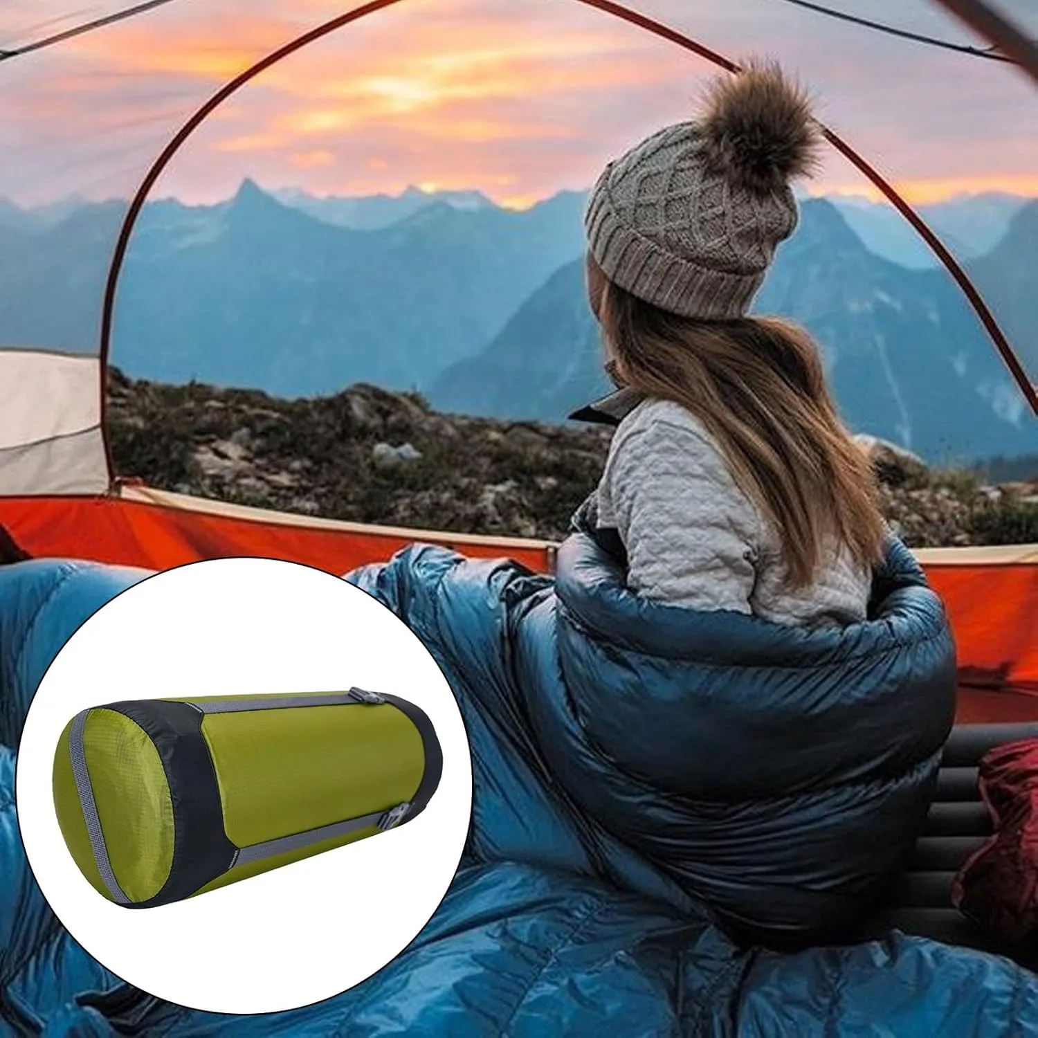 Compacts Sleep Bag Compression Sacks High Strengths Tear Sacks for Camping Hiking and Home Storage