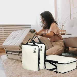 Compression Packing Cube for Travel, 3 Pack Storage Bag Luggage Packing Organizers for Carry On Suitcases