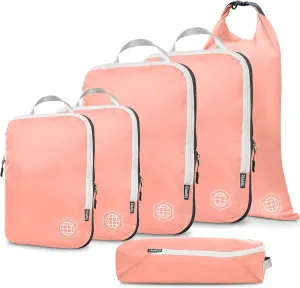 Compression Packing Cubes for Travel - Luggage and Backpack Organizer Packaging Cubes for Clothes by TRIPPED Travel Gear