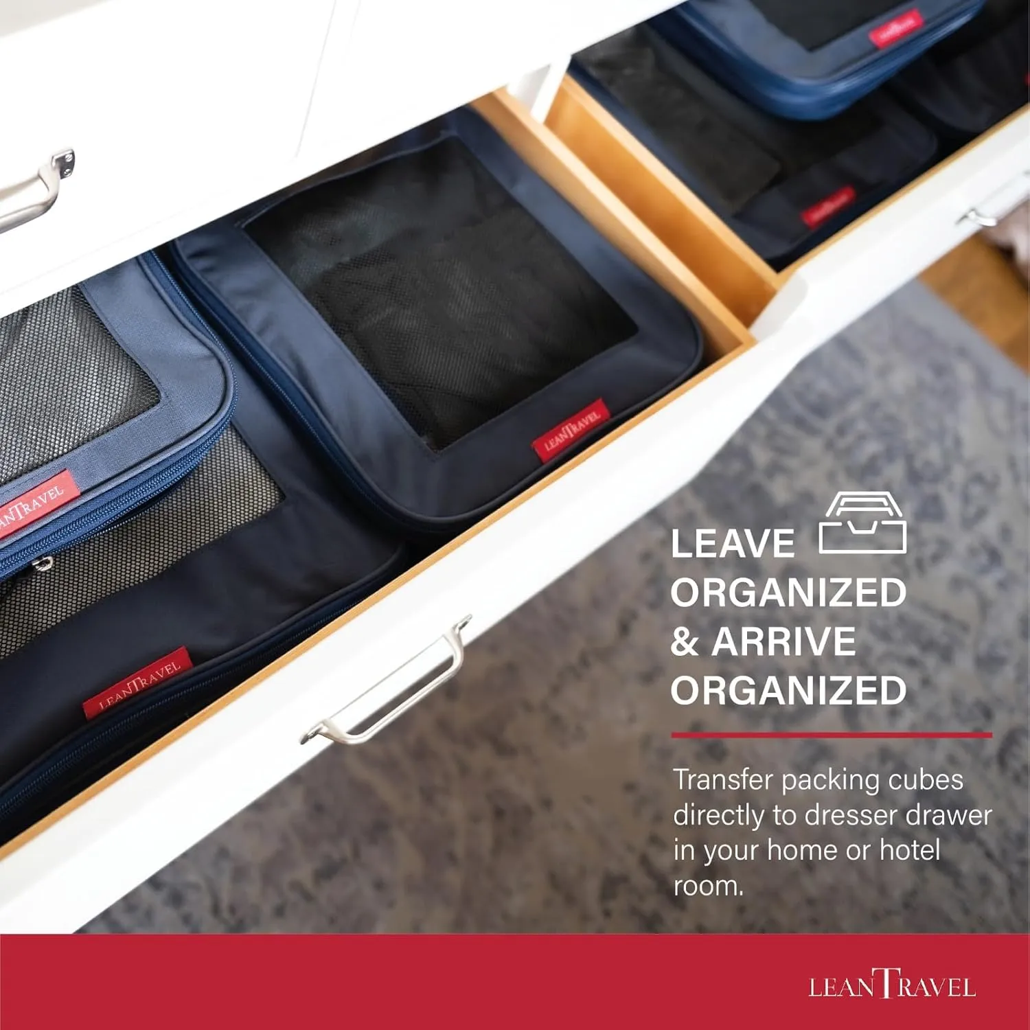 Compression Packing Cubes for Travel Organizers with Double Zipper, LeanTravel