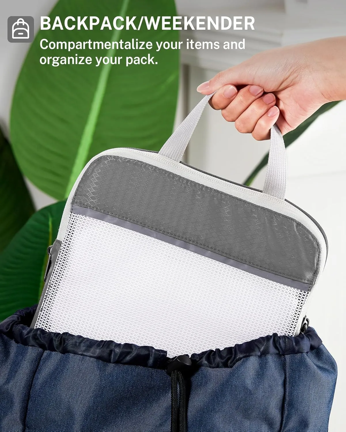Compression Packing Cubes, Gonex Extensible Storage Mesh Bags Organizers