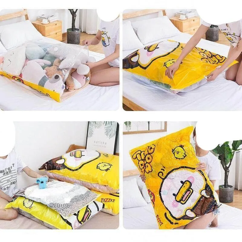 Compression Vacuum Storage Bags - Space-Saver for Clothes  Bedding
