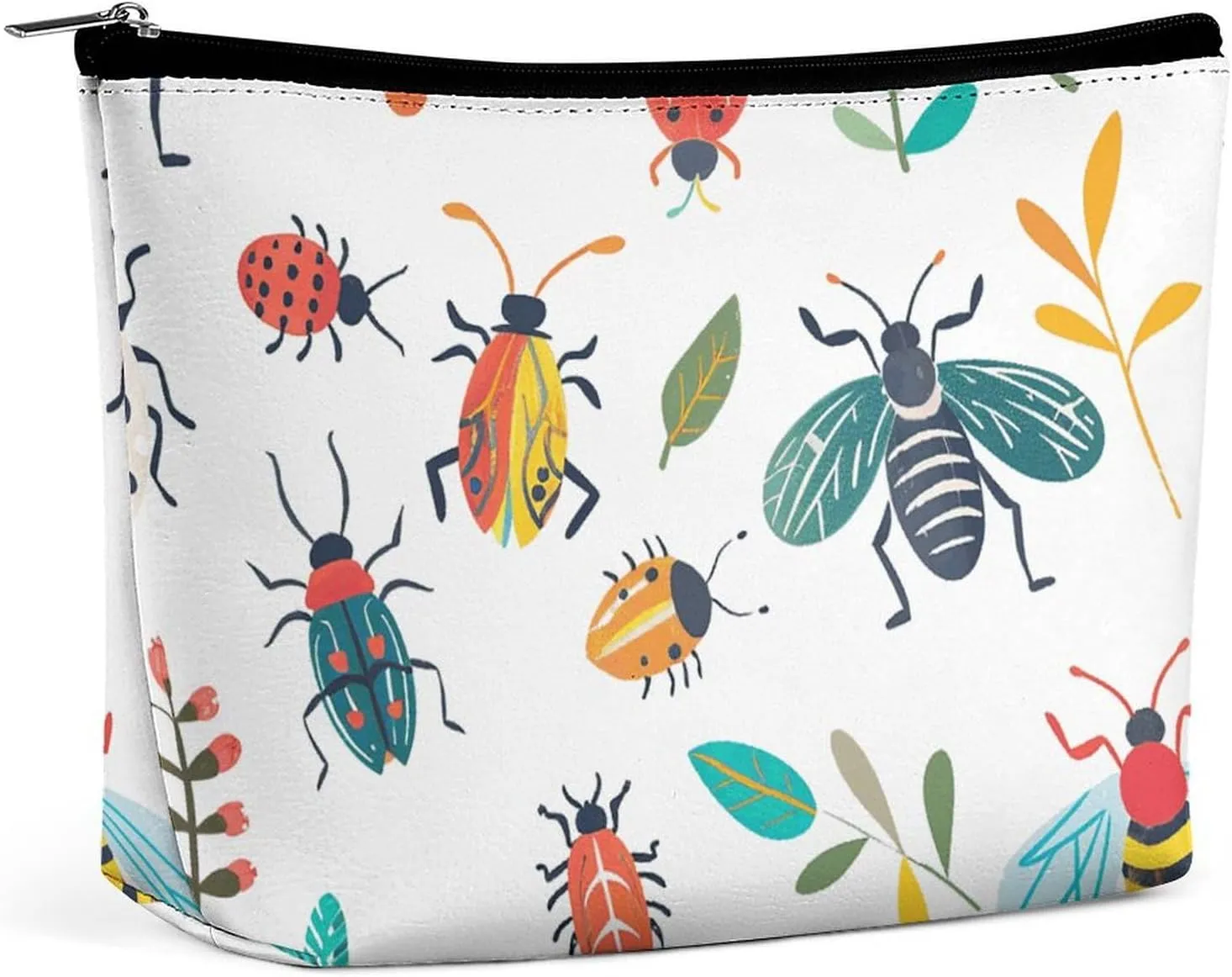 Cosmetic Bag Makeup Bags for Women Portable Makeup Bag Bright Insect Pattern Makeup Case Travel Toiletry Bag for Travel Accessories