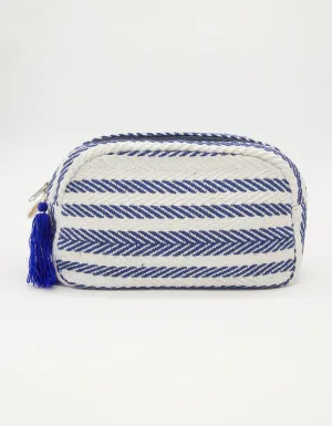 Cosmetic Bag - Navy Herringbone