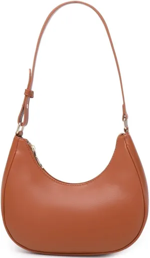 Crescent Shoulder Bags for Women Cute Hobo Tote Handbag Under the Arm Purses Mini Clutch Purse with Zipper Closure