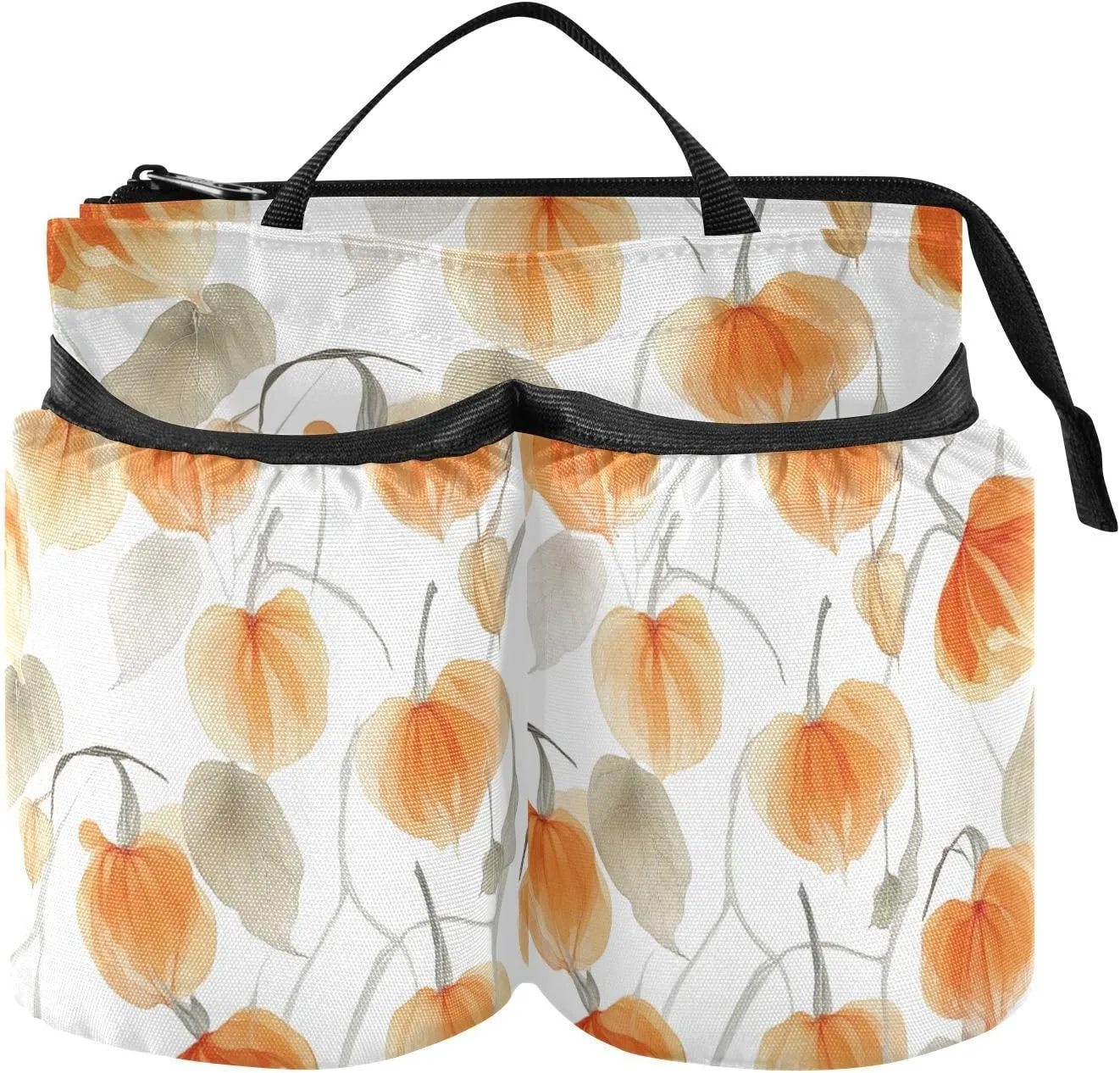 Cup Holder Bag Multifunctional Art Cape Gooseberry Fruit White Suitcase Coffee Holder Hold Two Coffee Mugs for Attendant Must Haves para