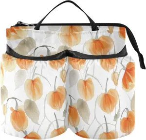 Cup Holder Bag Multifunctional Art Cape Gooseberry Fruit White Suitcase Coffee Holder Hold Two Coffee Mugs for Attendant Must Haves para