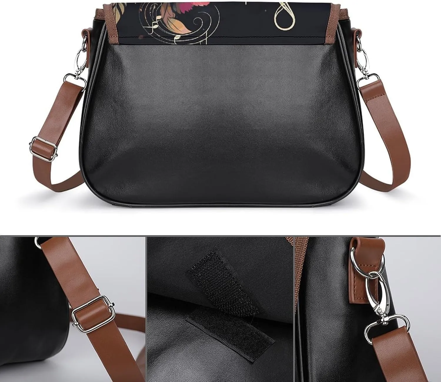 Cupcake Pattern Crossbody Bags for Women Travel Shoulder Bag Small Leather Cross Body Handbags