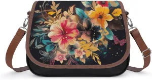 Cupcake Pattern Crossbody Bags for Women Travel Shoulder Bag Small Leather Cross Body Handbags