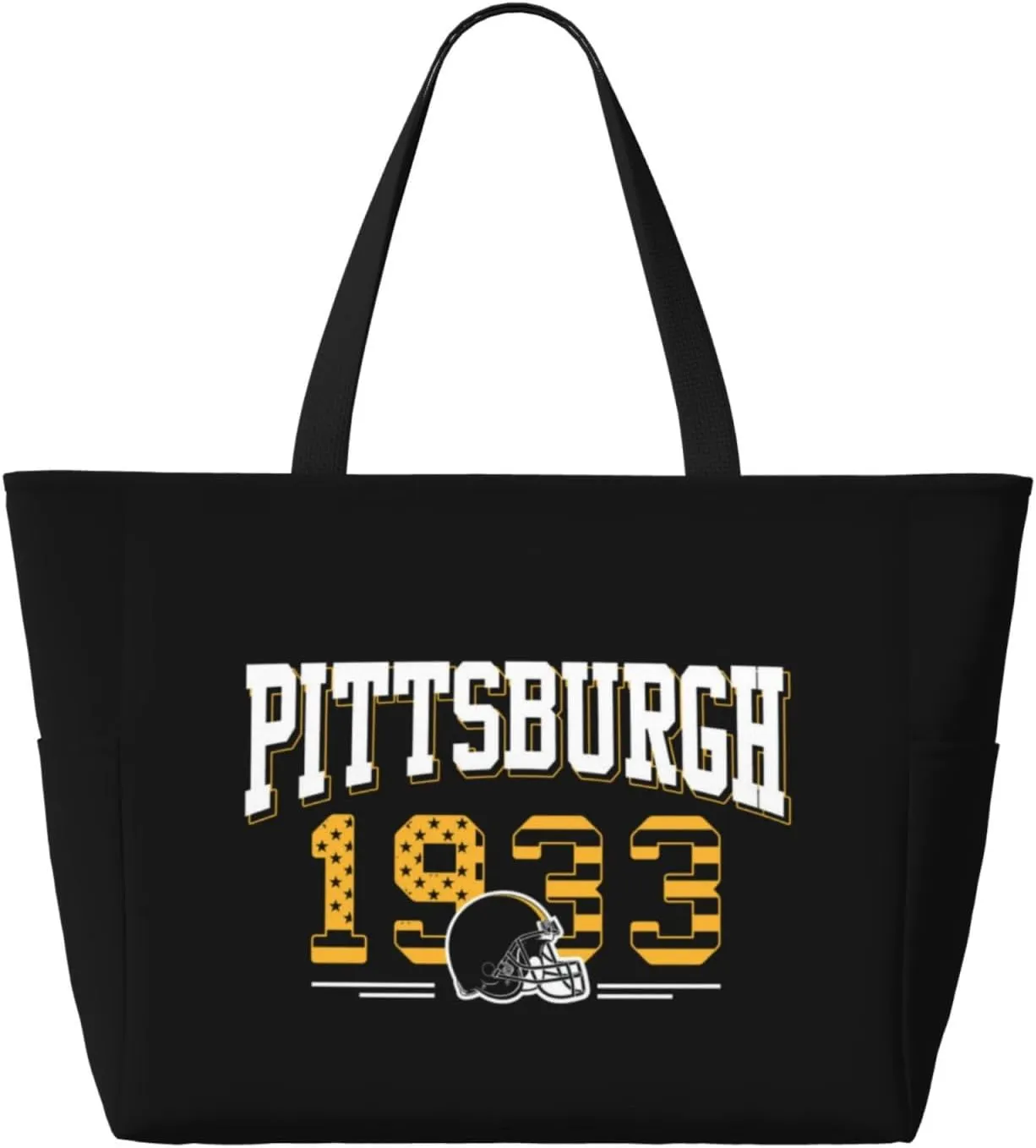Custom Beach Bag Custom Football Style Large Beach Tote Bag Personalized Add Your Name and Number Shoulder Bag